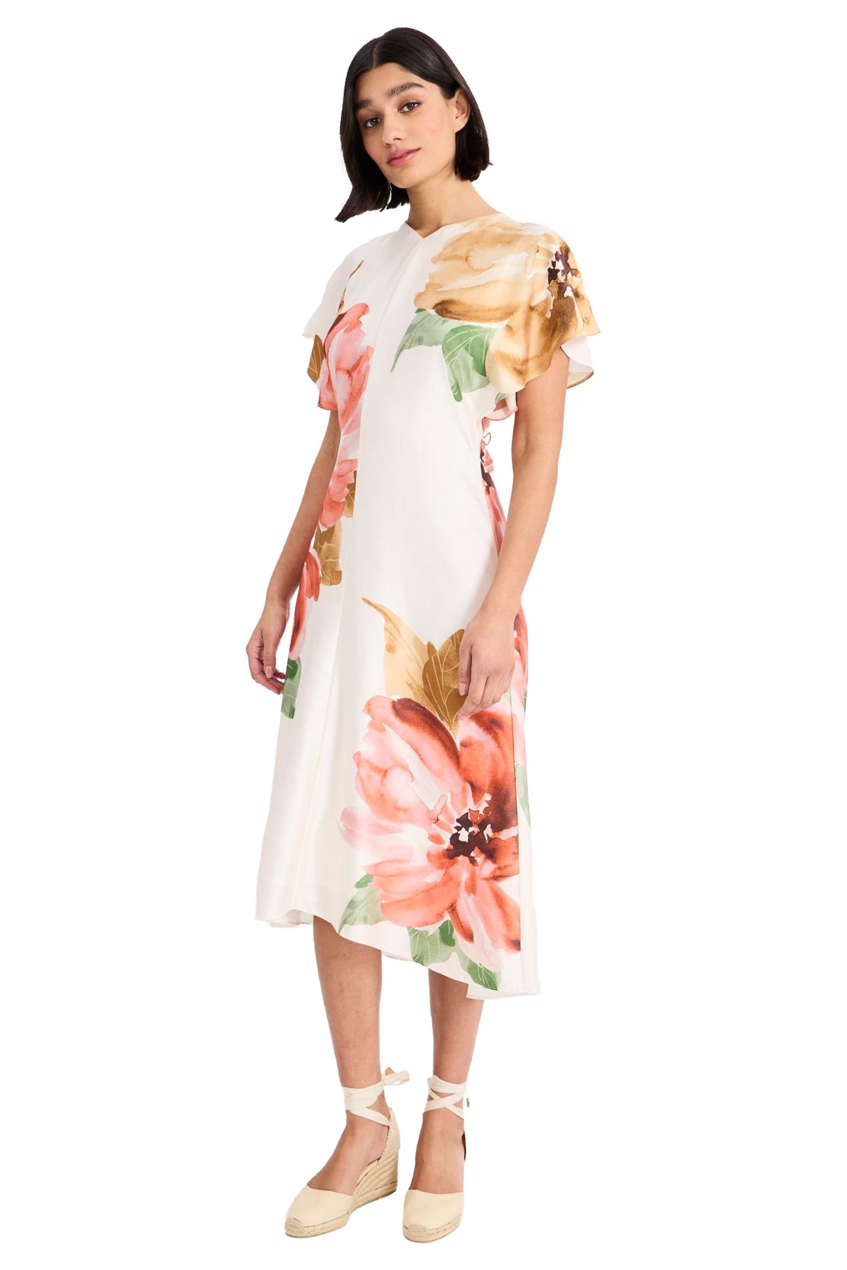 Bree Relaxed Flutter Sleeve Midi Dress - Image 4