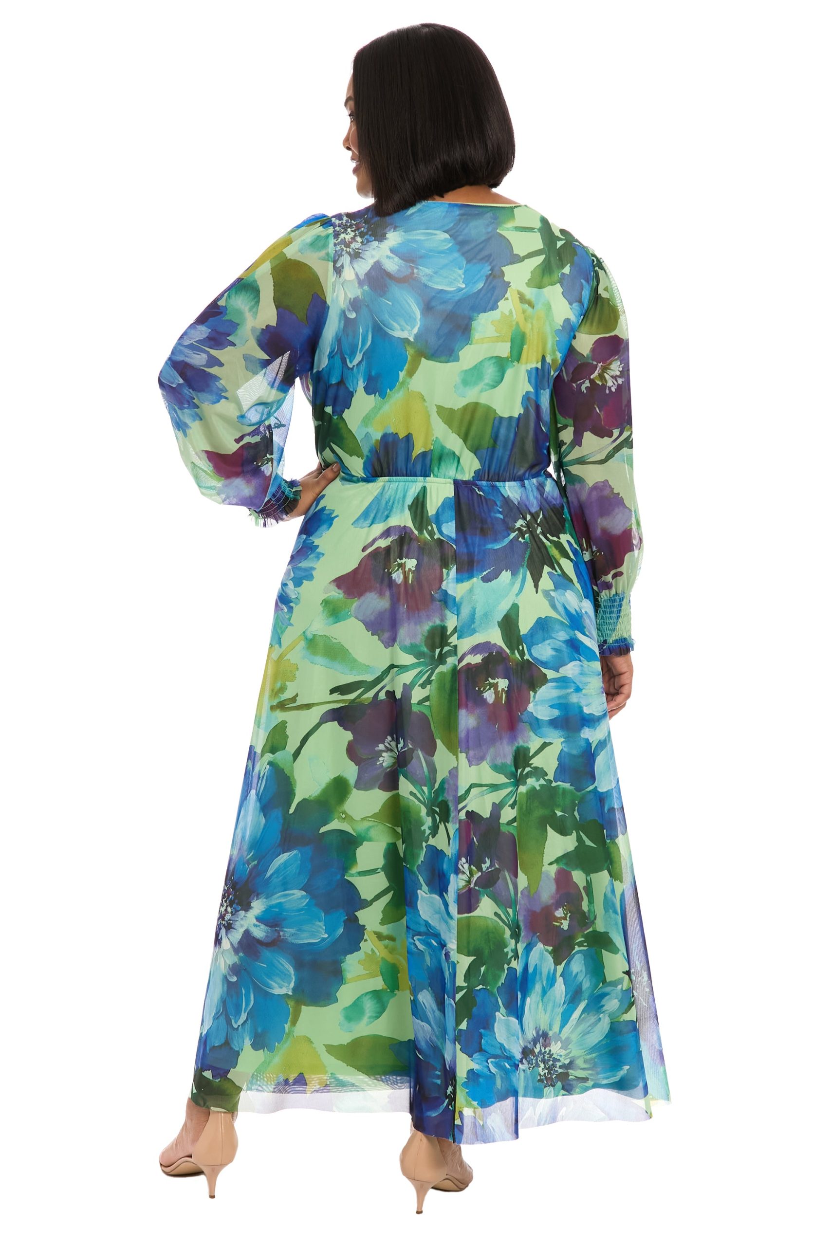Ruth Long Bishop Sleeve Maxi in Majestic Garden - Image 16