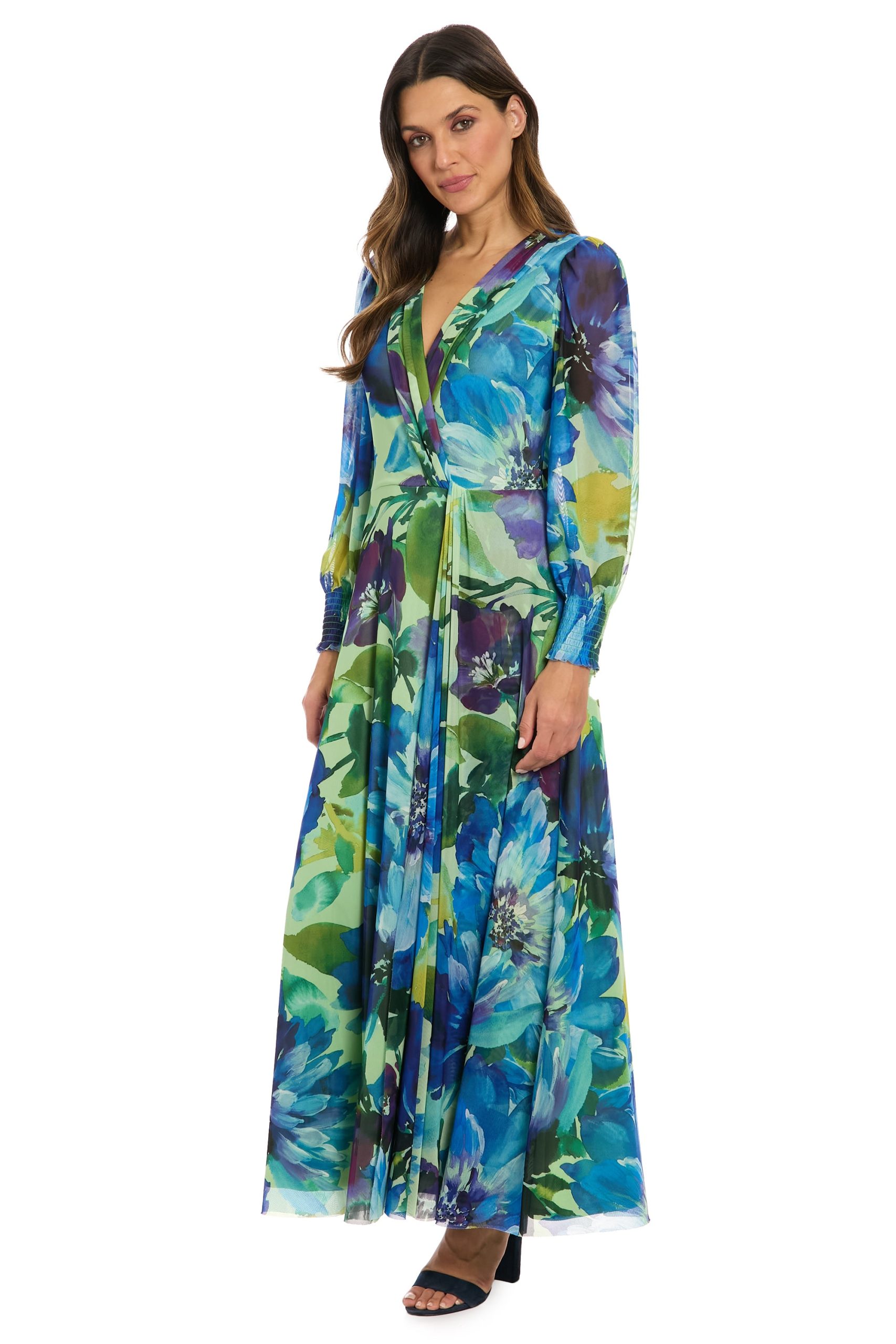 Ruth Long Bishop Sleeve Maxi in Majestic Garden - Image 11