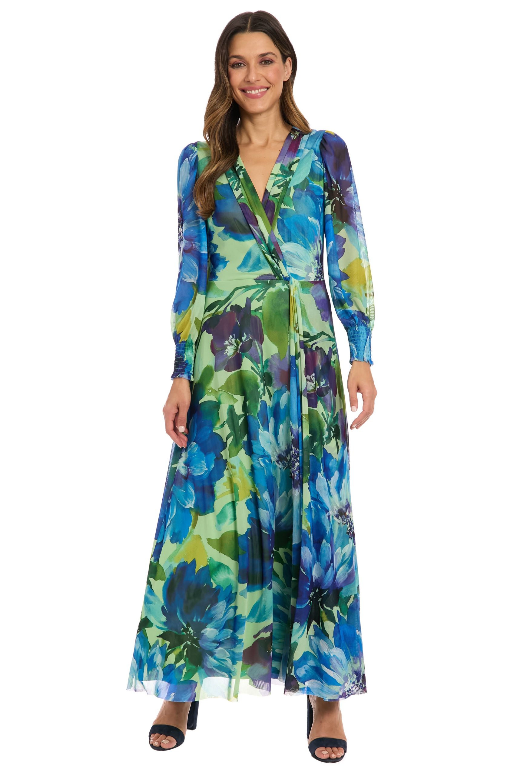 Ruth Long Bishop Sleeve Maxi in Majestic Garden - Image 9