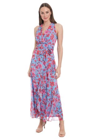 Amberlyn Halter Maxi in Floating Buds