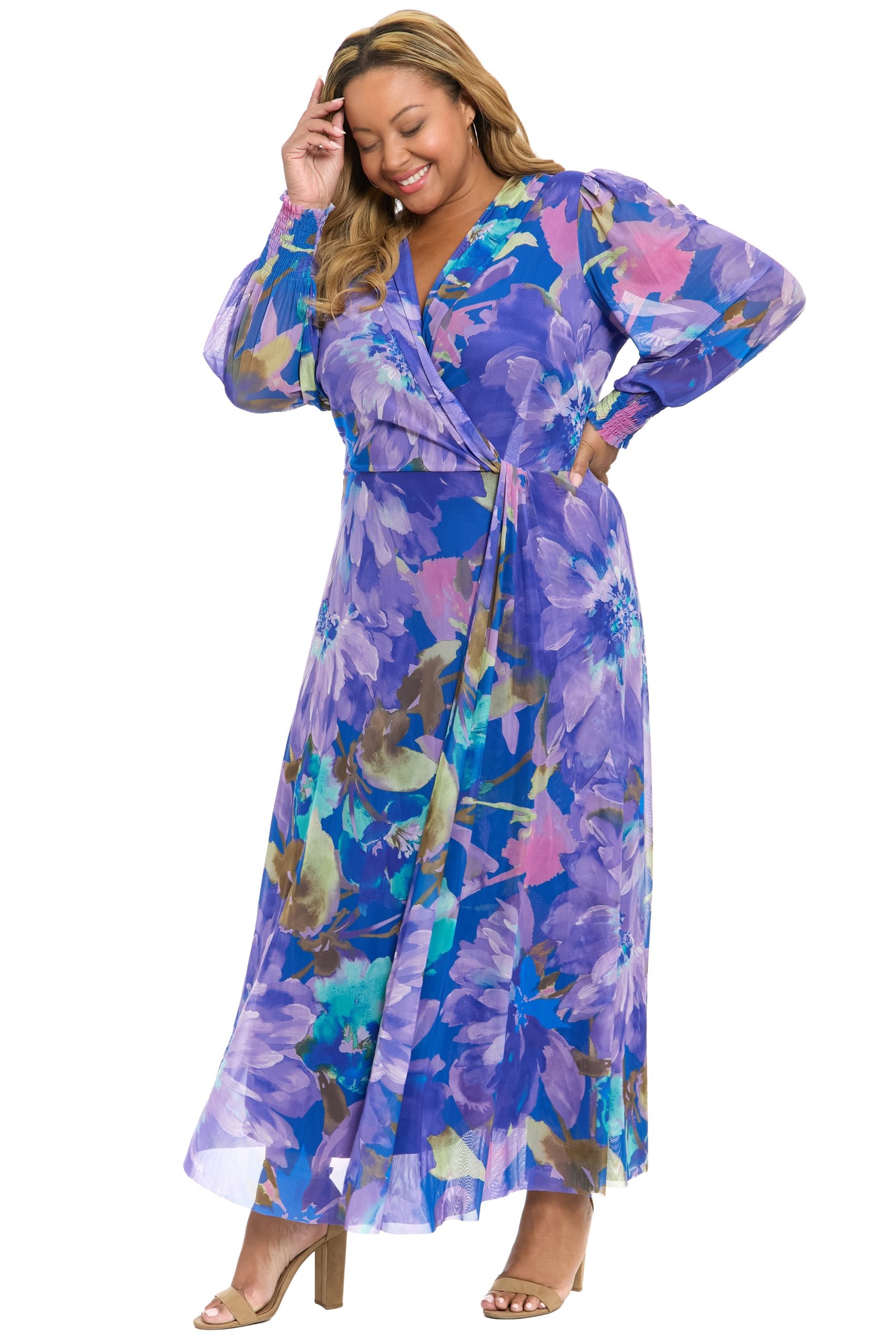 Ruth Long Bishop Sleeve Maxi in Majestic Garden - Image 6