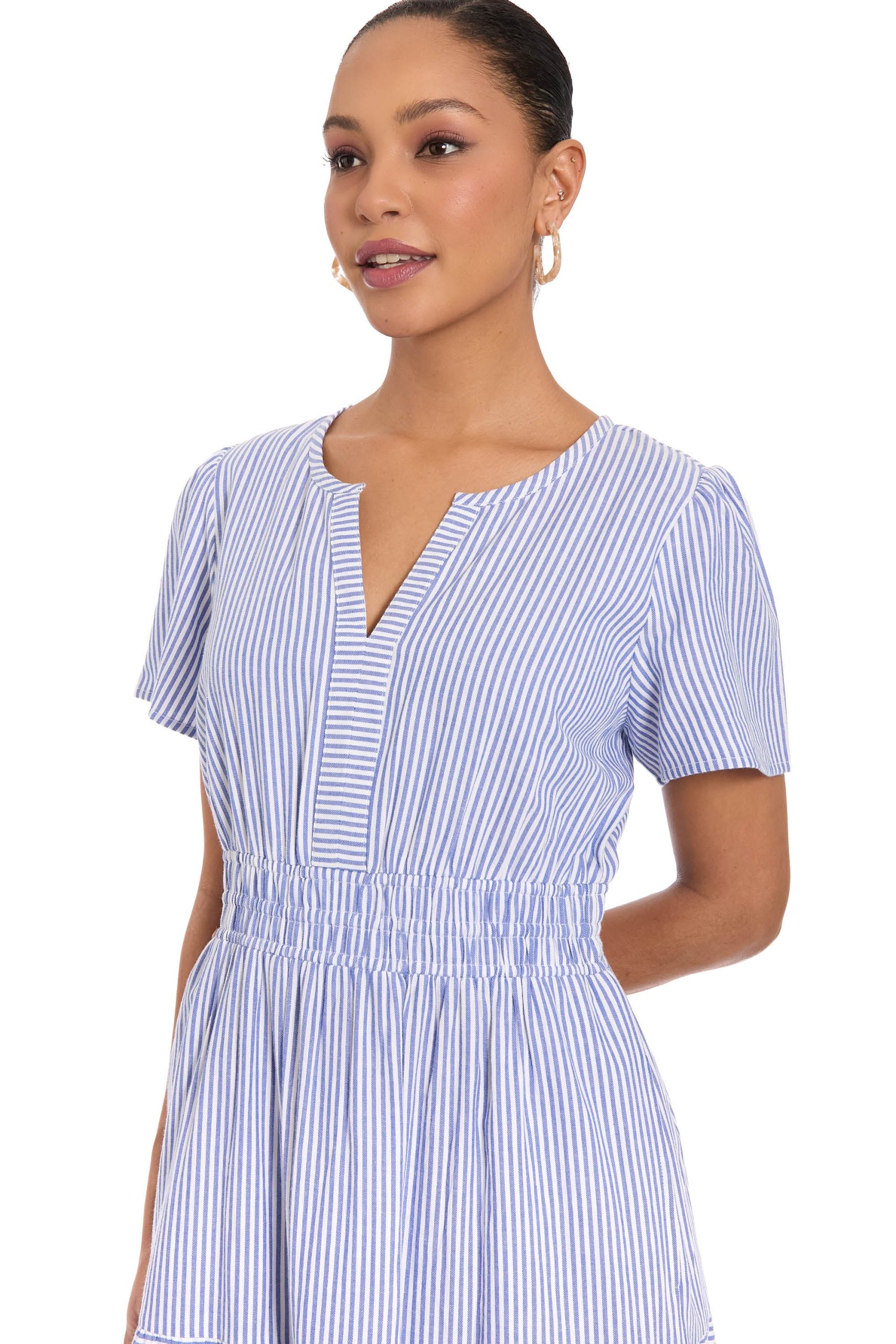 Rachael Striped Elastic Waist Midi - Image 2