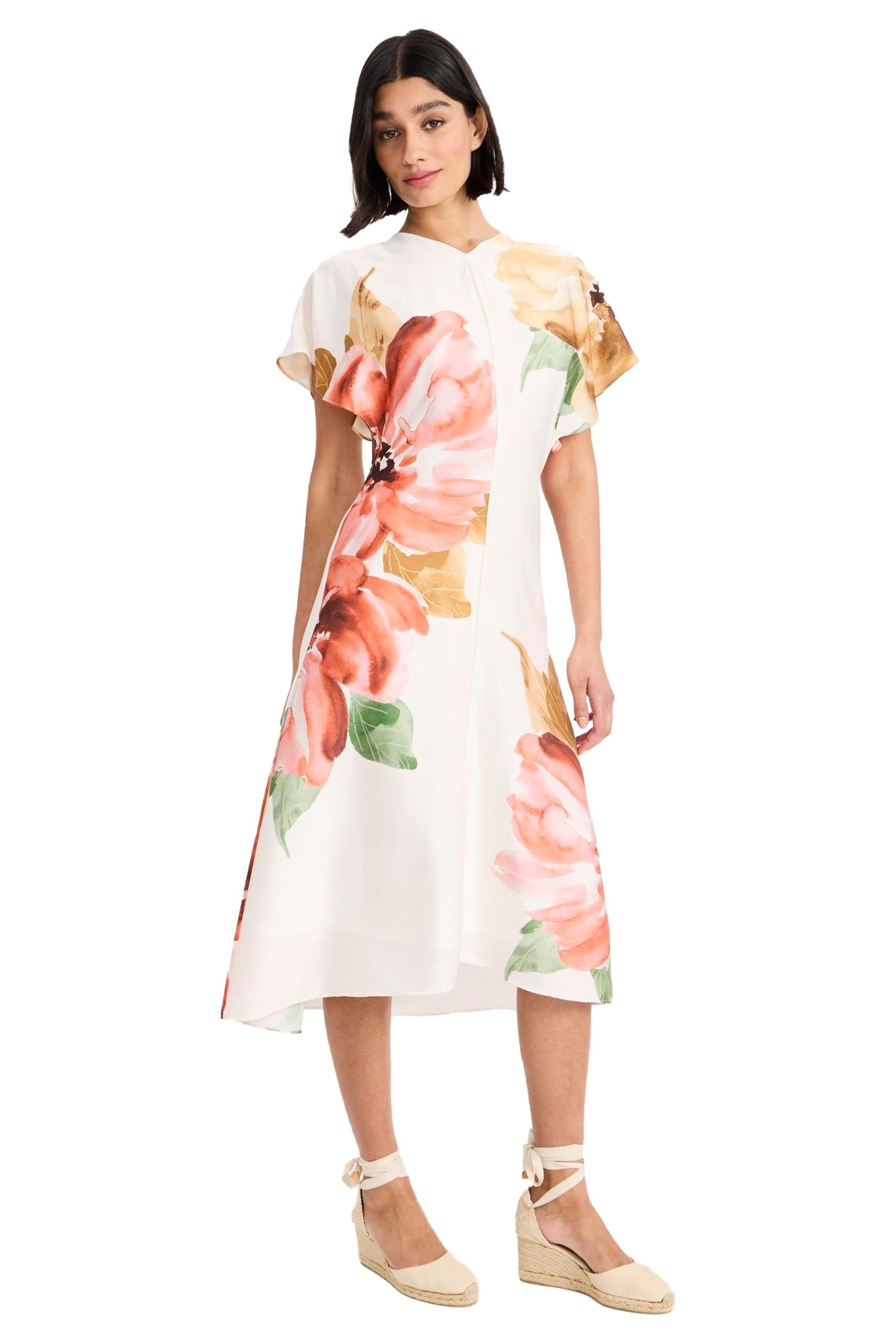 Bree Relaxed Flutter Sleeve Midi Dress - Image 3