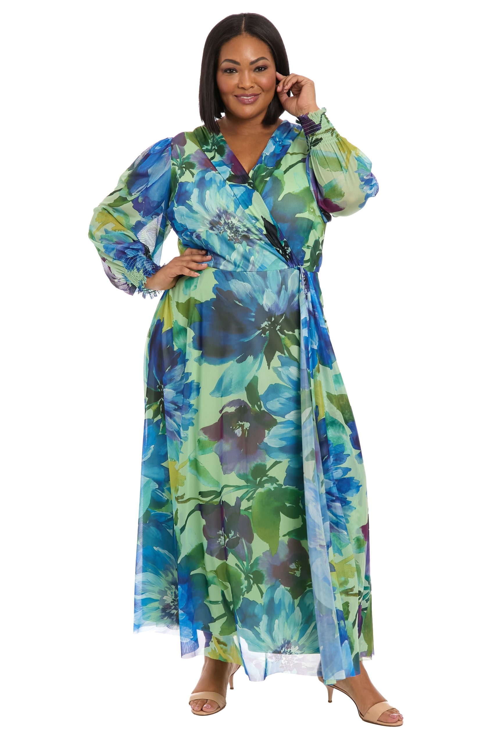 Ruth Long Bishop Sleeve Maxi in Majestic Garden - Image 14