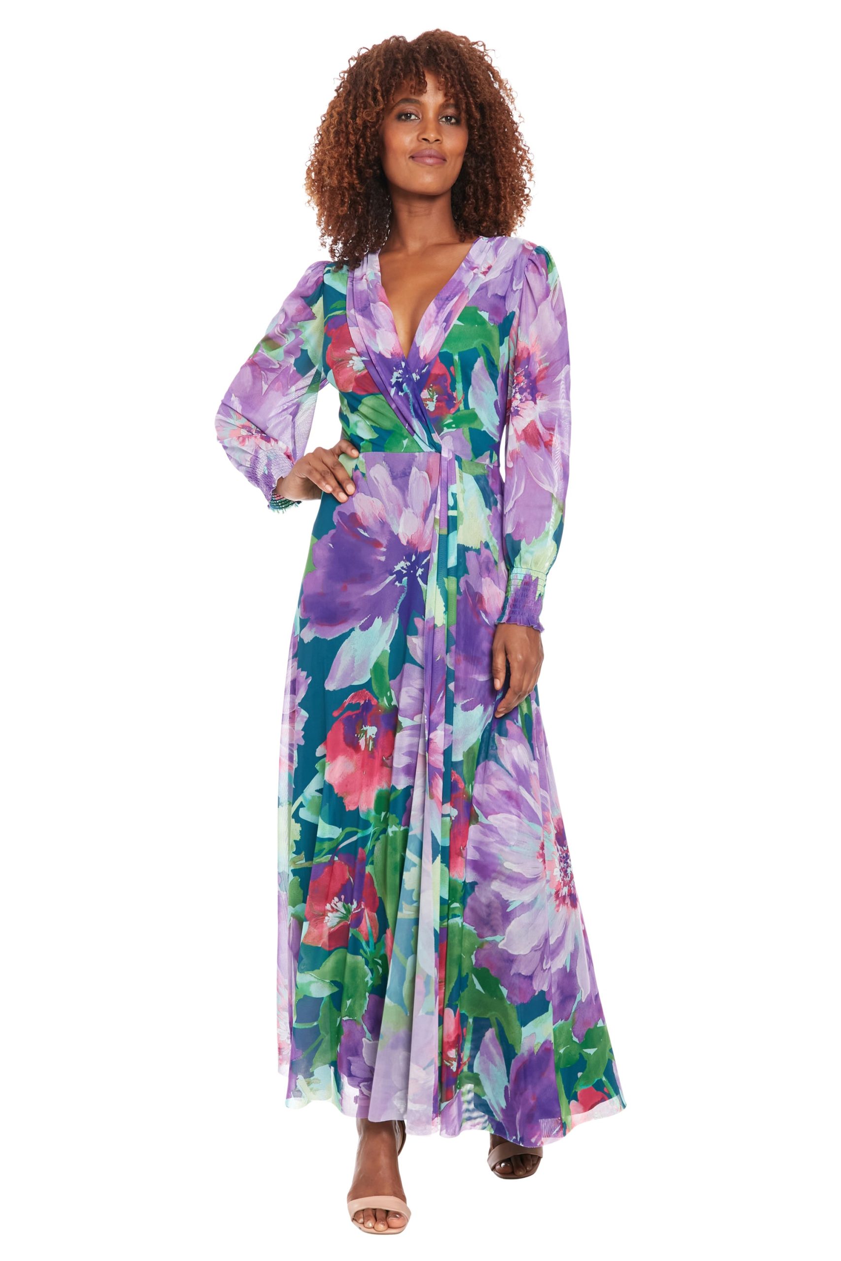 Ruth Long Bishop Sleeve Maxi in Majestic Garden - Image 17